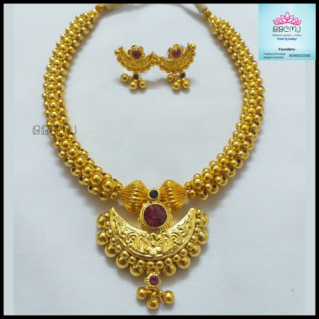 1gm gold chandrakor thushi set