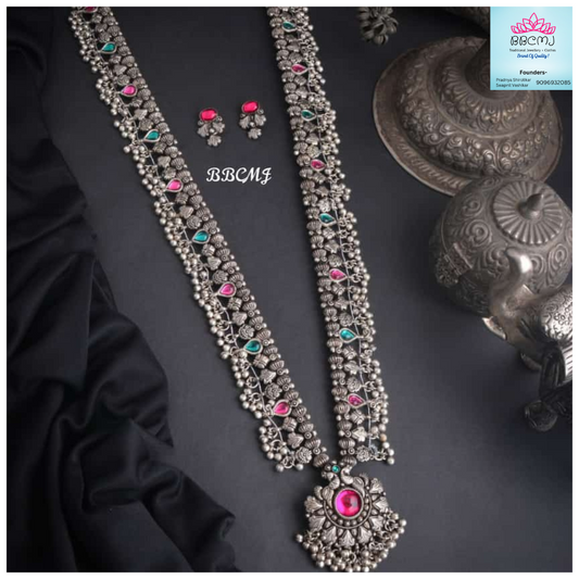 Real silver coated Navya Long kolhapuri Saaj