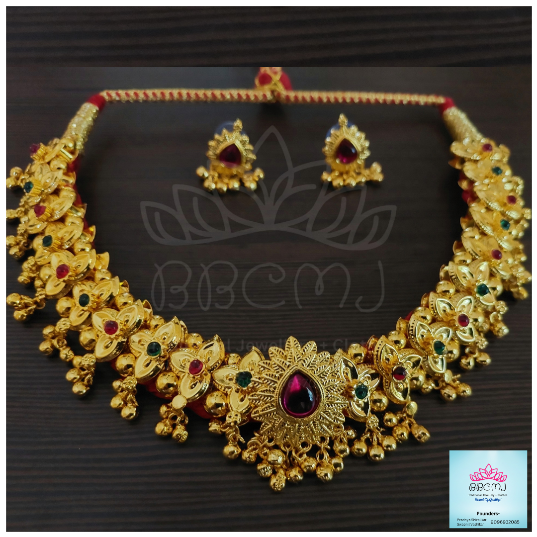 1gm gold Belpan pendent tik set