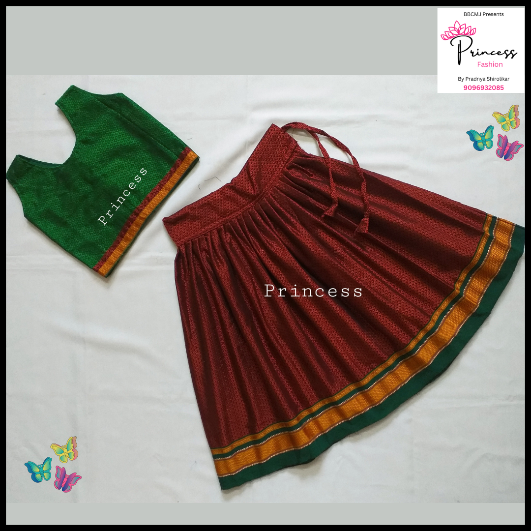 Amazon.com: indian ethnic wear for babies, traditional baby pattu dress  set, ethnic girl indian set, 6 months parkar polka indian wear, : Handmade  Products