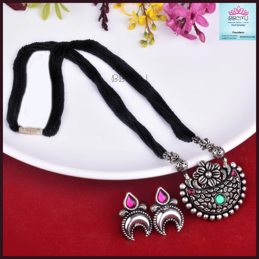 Chand real silver coated Mangalsutra set